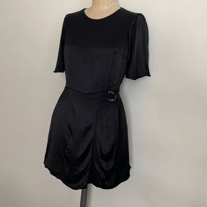 Black satin Zara mini romper jumpsuit